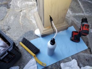 Professional local treatment for Drywood termites using precision injection methods.