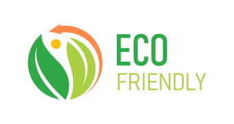 Eco-friendly and sustainable pest control  methods logo featuring green leaves and a recycle symbol.