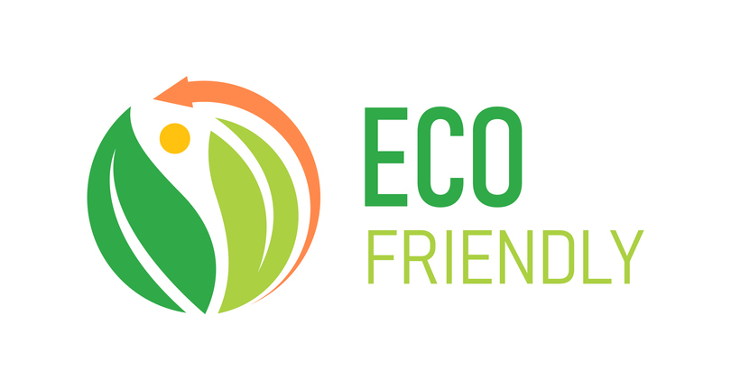 Eco-friendly and sustainable pest control logo featuring green leaves and a recycle symbol.