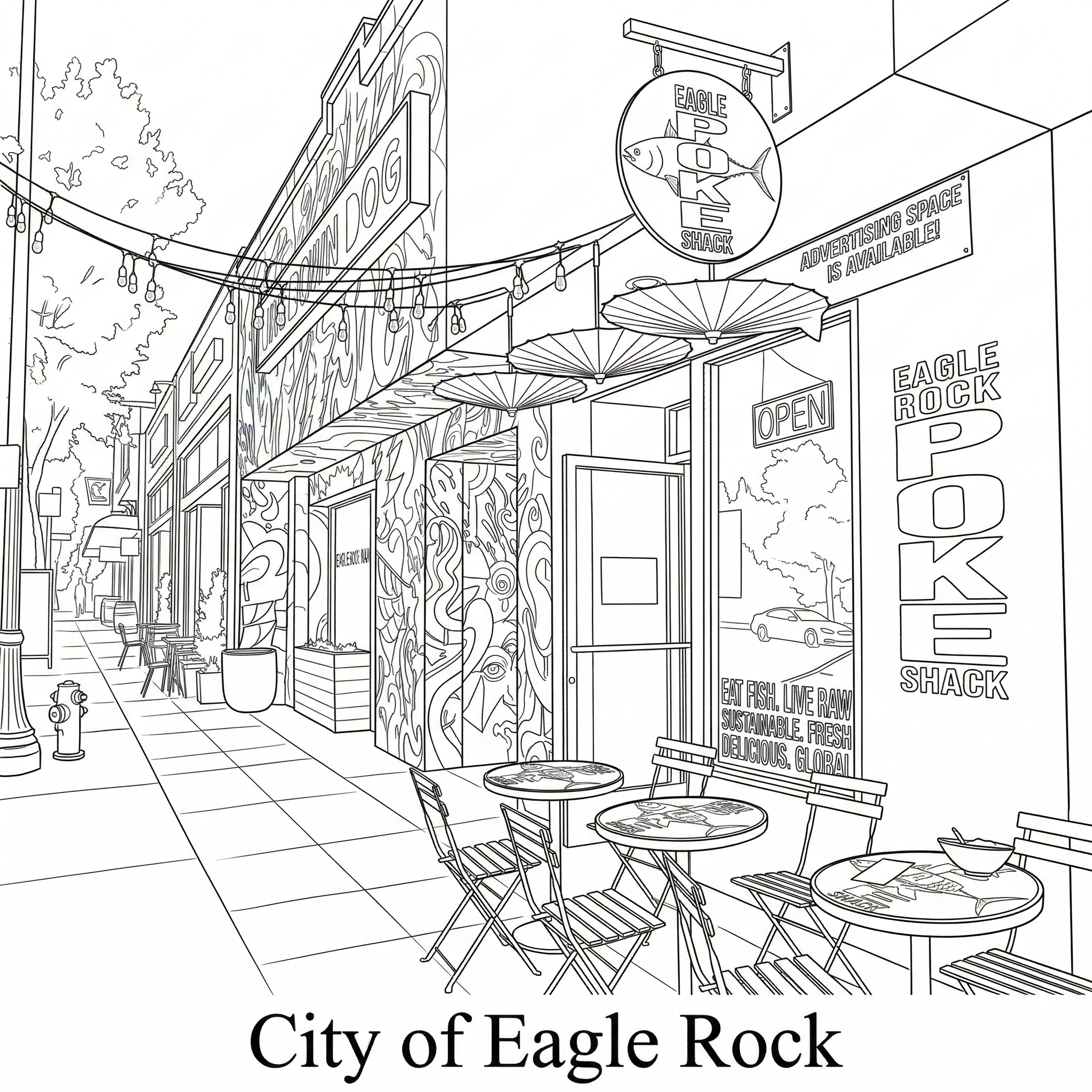 Eagle Rock city landmark illustration - Janus Pest Management serves Eagle Rock CA