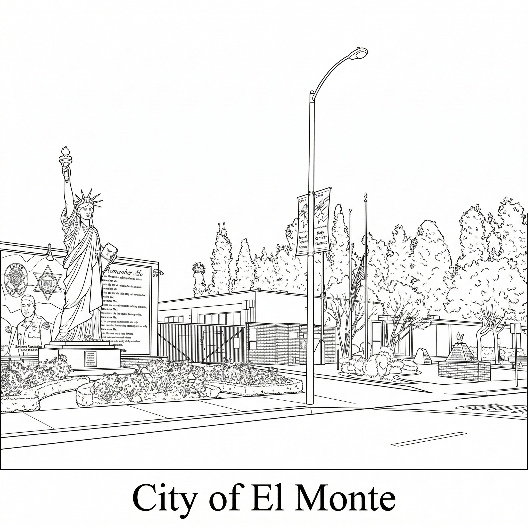 El Monte city landmark illustration - Janus Pest Management serves El Monte CA