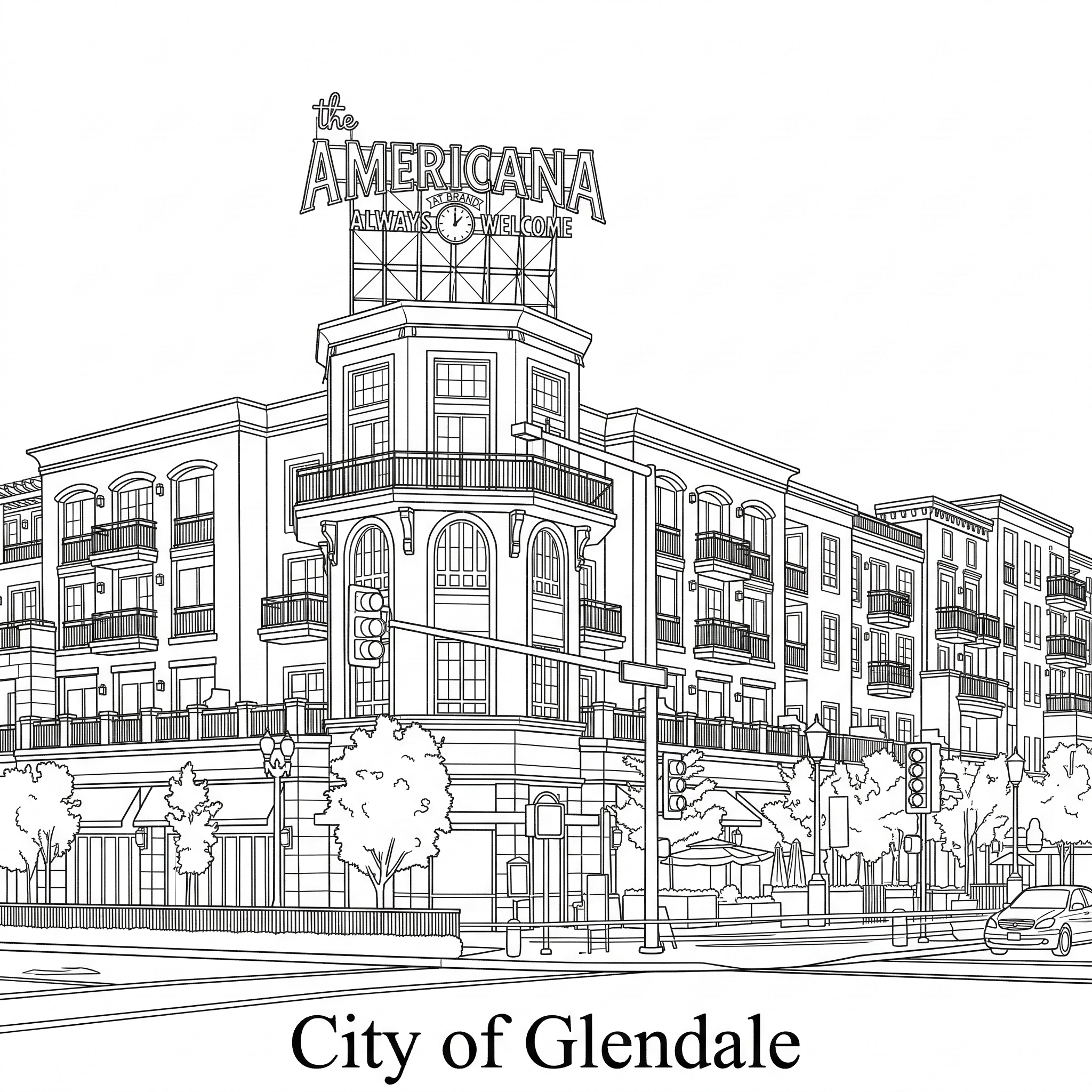 Glendale city landmark illustration - Janus Pest Management serves Glendale CA