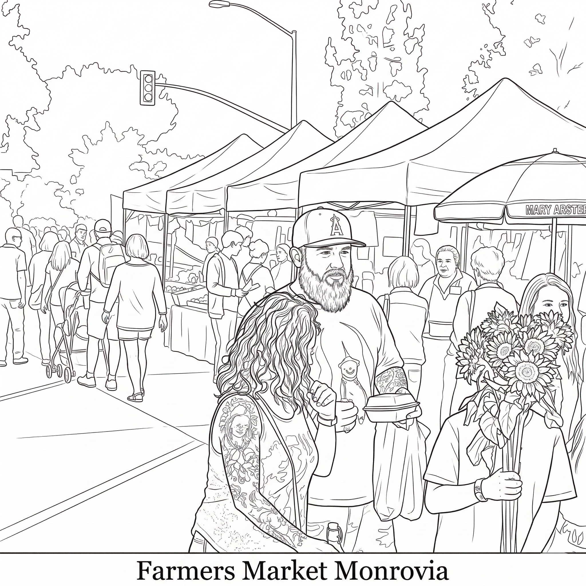 Monrovia city landmark illustration - Janus Pest Management serves Monrovia CA