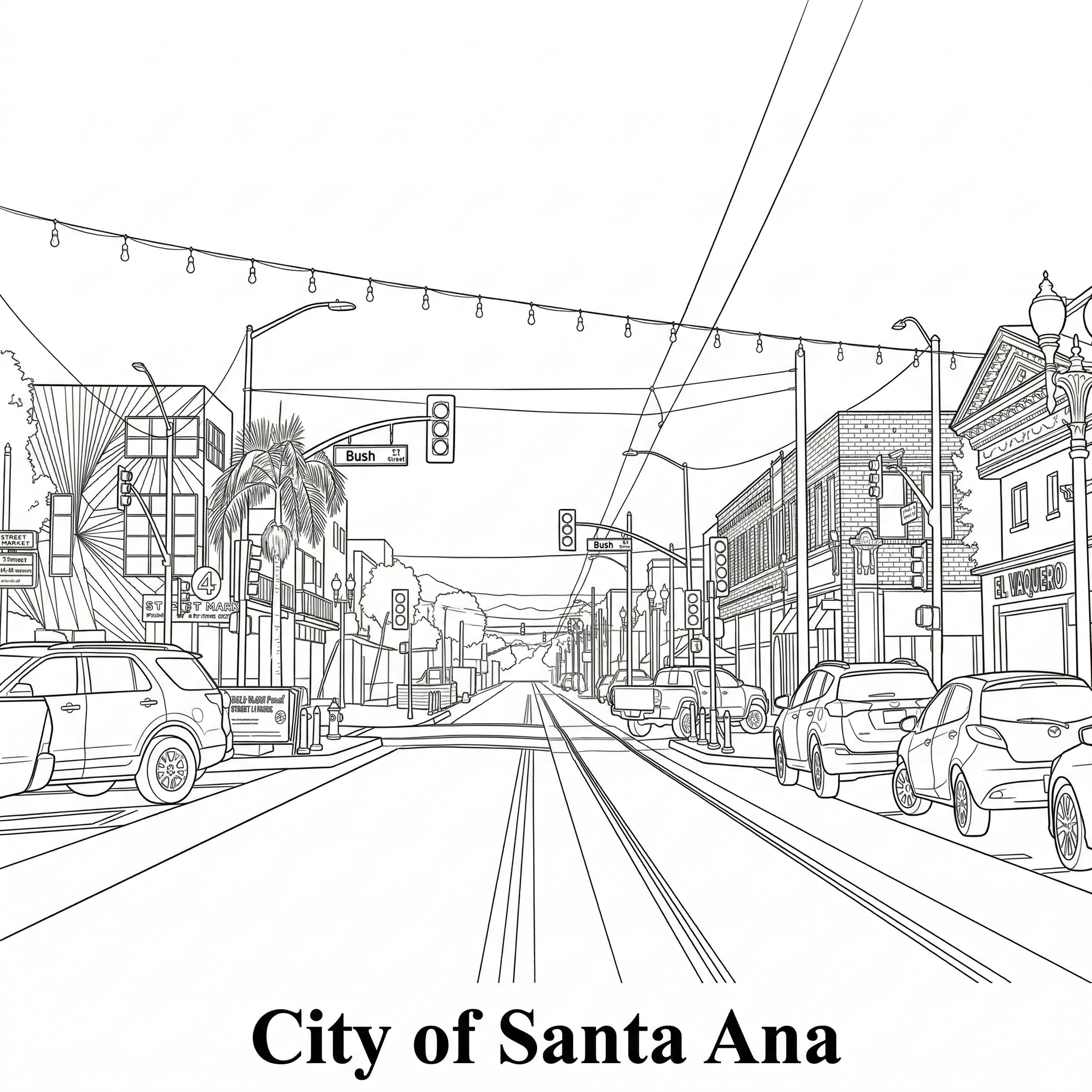 Santa Ana city landmark illustration - Janus Pest Management serves