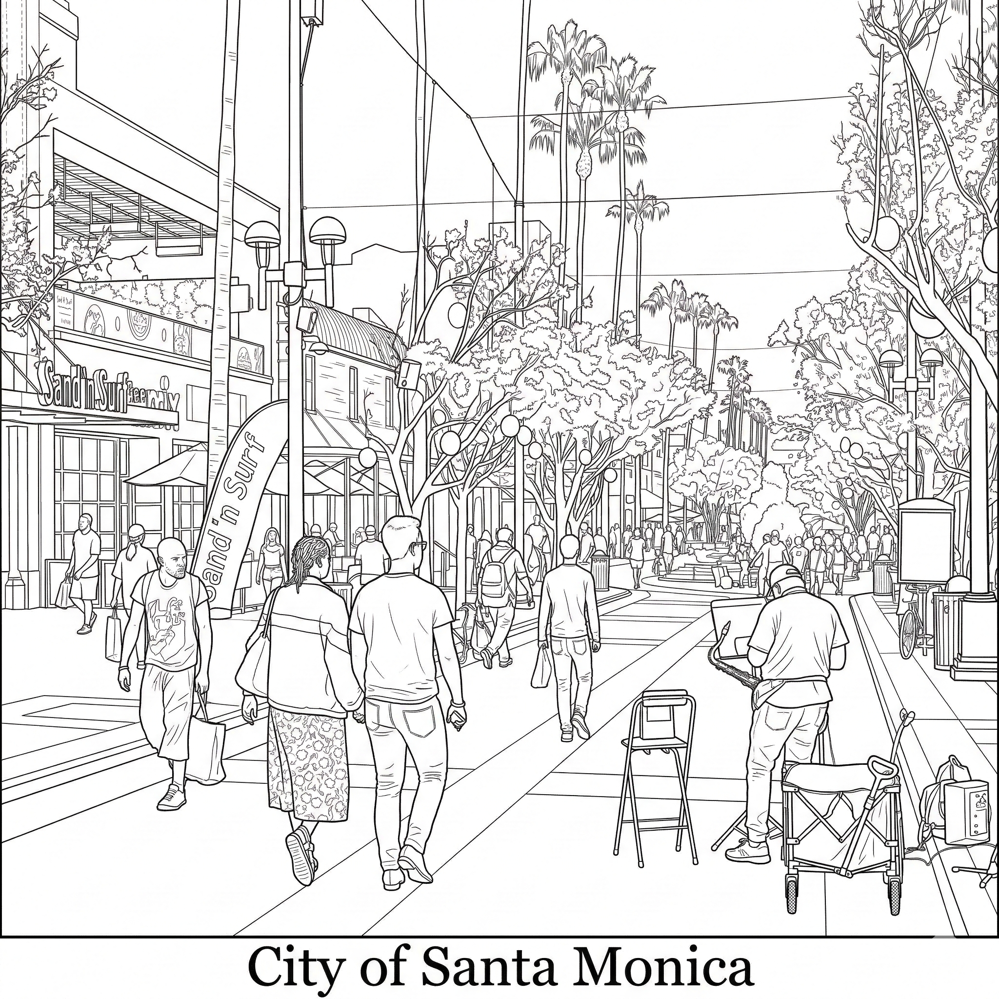 Santa Monica city landmark illustration - Janus Pest Management serves Santa Monica CA
