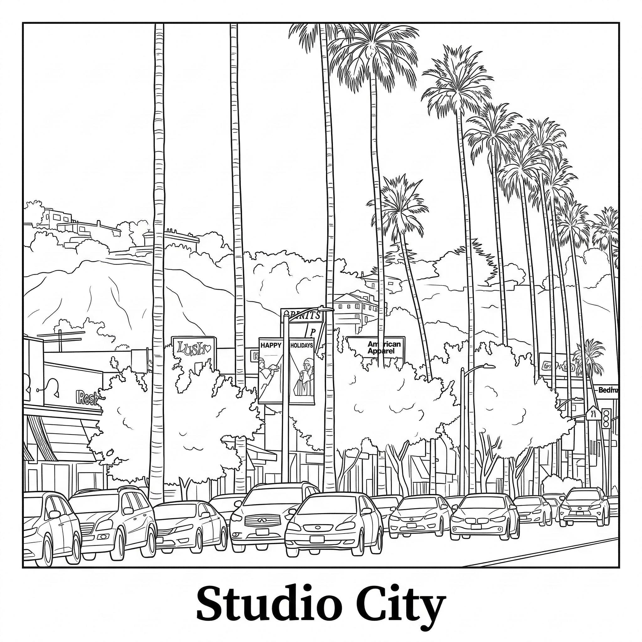 Studio City landmark illustration - Janus Pest Management serves Studio City CA
