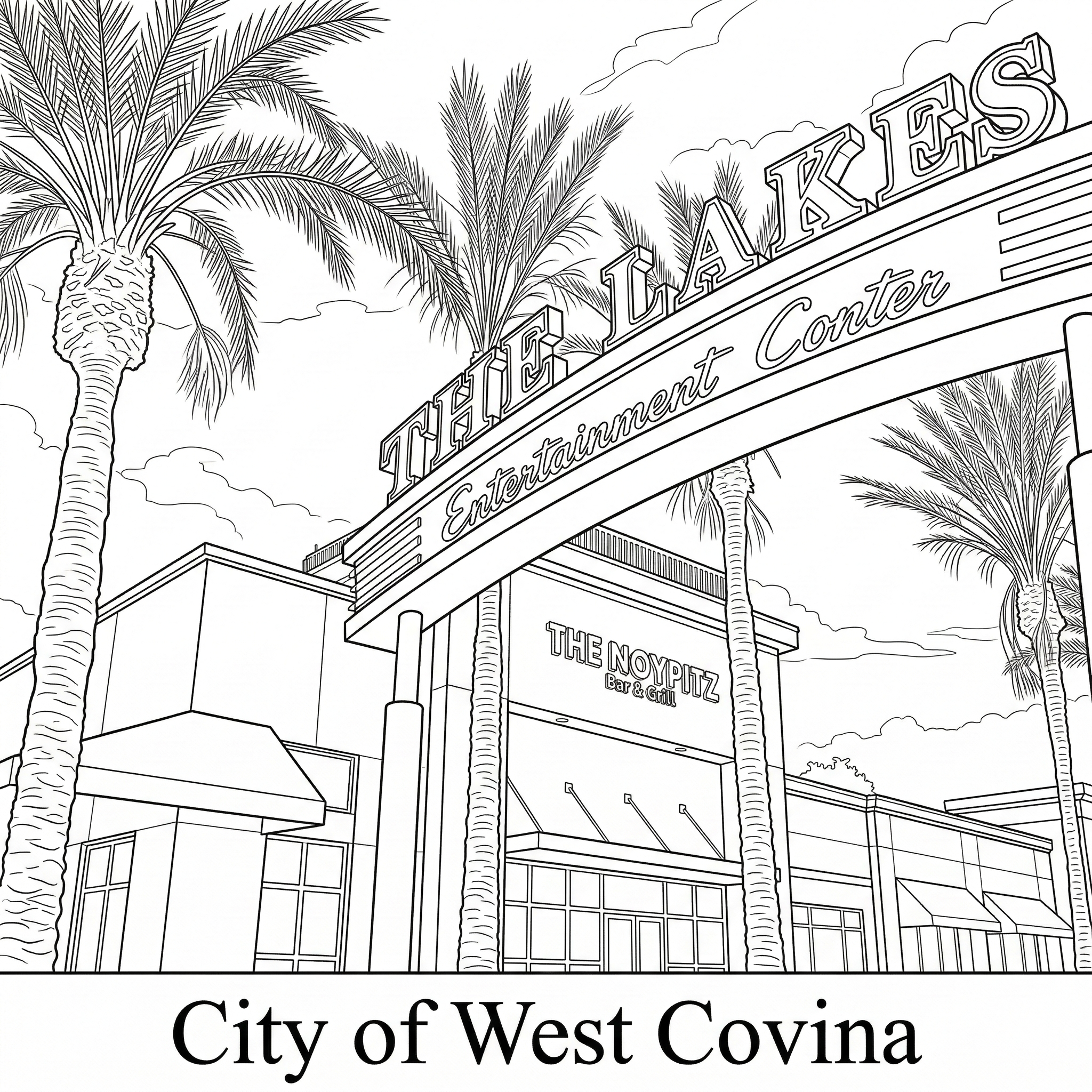 West Covina city landmark illustration - Janus Pest Management serves West Covina CA